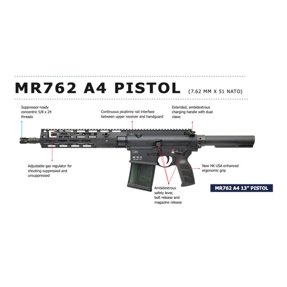 Heckler & Koch MR762 A4 Pistol