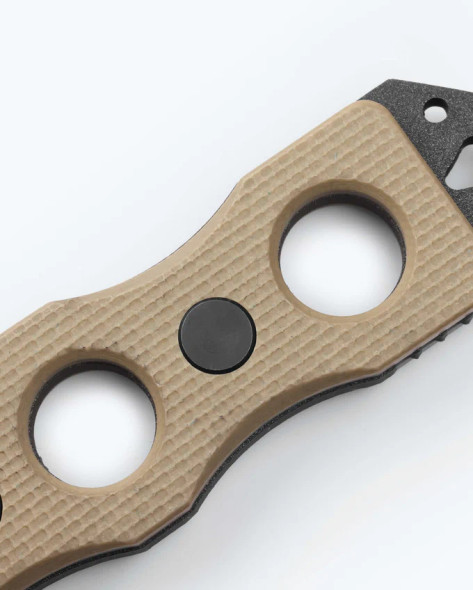 Benchmade SOCP CPM-3V Black Double Edge Combo Blade Dagger 7" Fixed Blade Desert Tan Knife