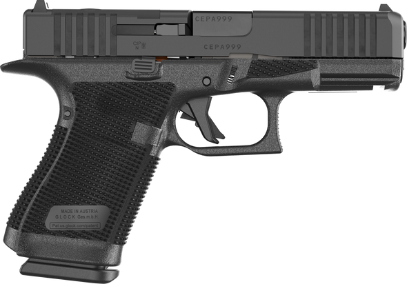 The 6th Generation of Glock pistols delivers enhanced ergonomics for increased usability and comfort with a unique optic ready system. The Gen6 pistols features an optic ready system; ergonomic frame with palm swell; extended thumb rest; enlarged beavertail; slide serrations are angled deeper into the slide to make the surface engagement more tactile for slide manipulations; grip texture combines 2 textures into one to create the perfect blend of performance and comfort on an extended surface area; flat faced trigger design comes standard and maintains the Safe Action System for uncompromising safety and reliability. The undercut trigger guard and the reduced distance from the frame to the trigger allows for a higher grip and easier reach for a variety of users. Includes three optic plates that allow various optics to be screwed directly into the slide.