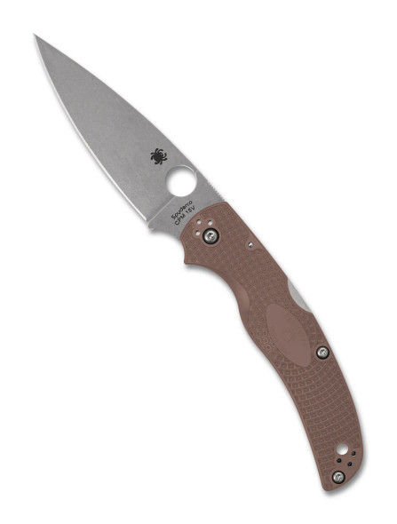 Spyderco C244PBN15V Native Chief Lightweight Brown CPM 15V Sprint Run 4" Plain Edge