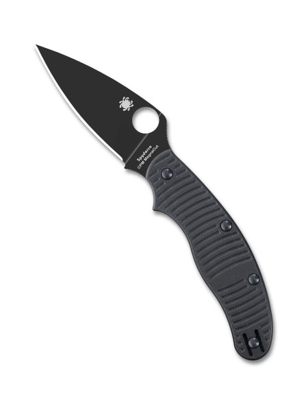 Spyderco C94GMCBKP UK Penknife Salt Black G-10 CPM MagnaCut Black Blade 2.9" Plain Edge