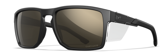 Wiley X Apex Sunglasses Captivate Polarized Tungsten Mirror/Matte Black Frame
