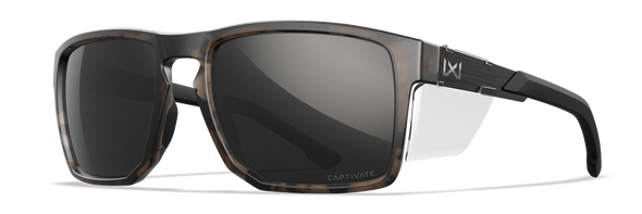 Wiley X Apex Sunglasses Captivate Polarized Black Mirror/Matte Tortoise Brown Frame