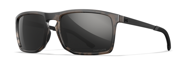 Wiley X Axe Sunglasses Captivate Polarized Black Mirror/Matte Tortoise Brown Frame