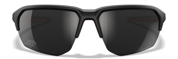 Wiley X Jakl – American Sniper Brand Signature Series Sunglasses Matte Black Red Rubber Frame With Captivate Non-Polarized Black Mirror Lenses