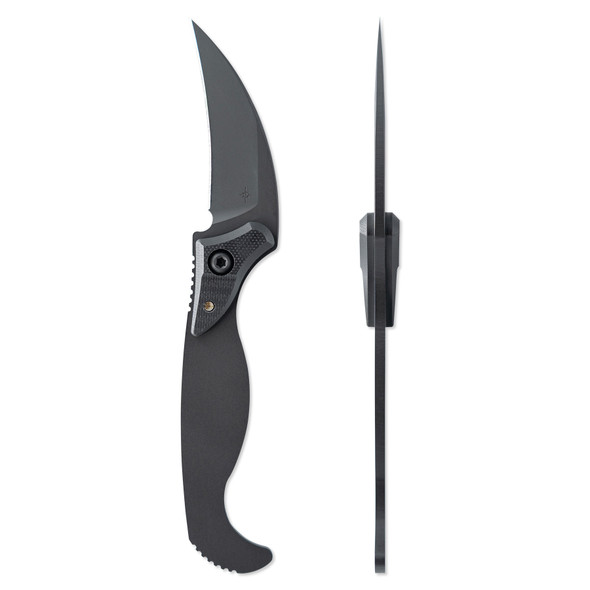 Toor Pincer Fixed Blade 2.5" Plain Edge Socom Black