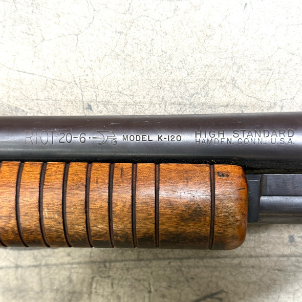 High Standard RIOT 20-6 MODEL K-120 12GA Shot Gun, Police Trade