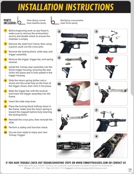 Timney Alpha Competition Trigger Glock GEN6 17/19/45