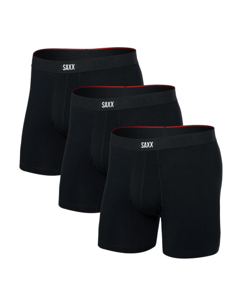 Saxx Vibe Xtra Soft Comfort 3-Pack Black Boxer Brief