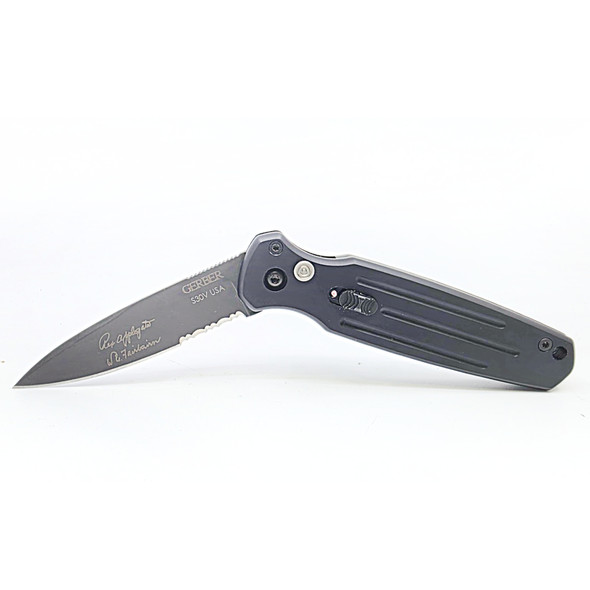 Gerber Applegate-Fairbairn Covert Auto Folding Knife, S30V Black Combo Blade, Open Box
