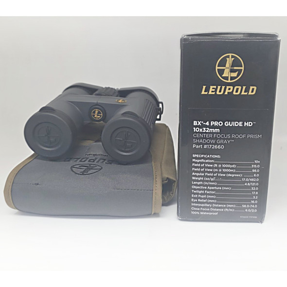 Leupold BX-4 Pro Guide HD 10x32mm Binoculars, #172660, Open Box