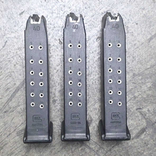 Police Trade, Glock 22 .40 S&W - 15 Round Magazine (Pack of 3)