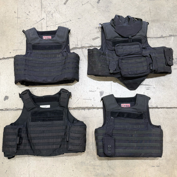 Police Assorted Tactical Armor Carriers w/ Level IIIA Armor Inserts, Police Trade