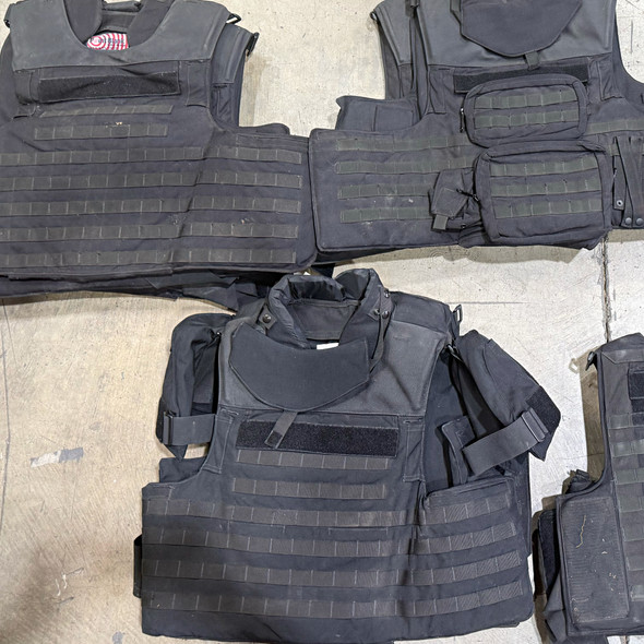 Police Assorted Tactical Armor Carriers w/ Level IIIA Armor Inserts, Police Trade