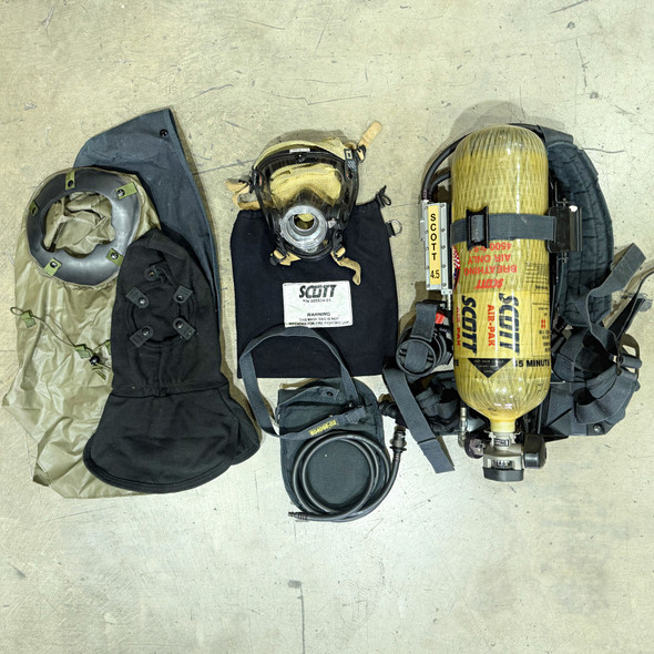 Scott Air-Pak 4.5 SWAT-PAK Tactical SCBA — Complete Kit w/ 4500 PSI Carbon Cylinder, Open Box, Police Trade