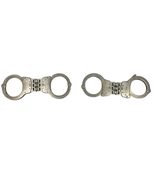 Smith & Wesson M300P/M300P-1 Hinged Handcuffs, Nickel, Open Box, No Keys