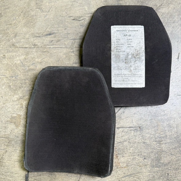 Second Chance AP-III ICW 10x12 Level III Plate Set, Police Trade