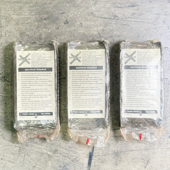 Blizzard Survival Blanket, Genuine Military-Issue Thermal Trauma Blanket, Never Issued, Police Trade