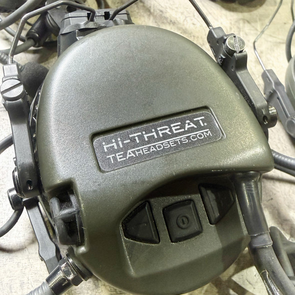 TEA Headsets HTH Tier 1 High-Threat Headset, OD Green, Police Trade