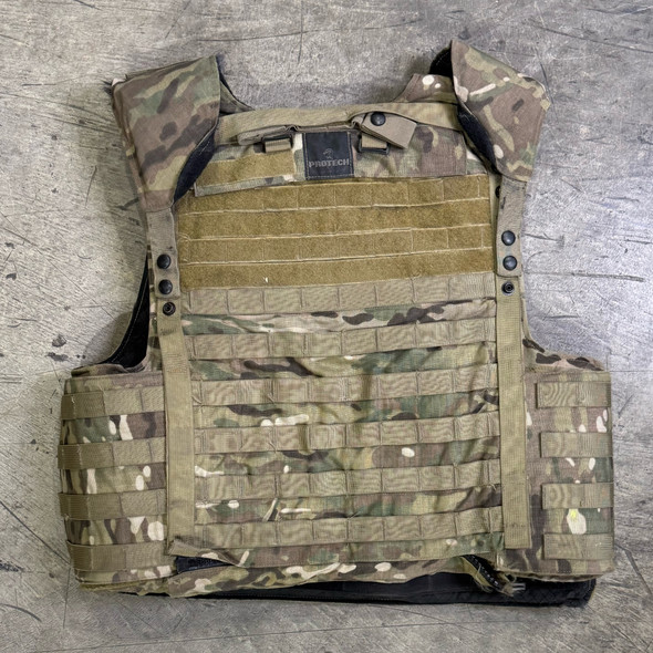 ProTech Tactical Armor Multicam MOLLE Body Armor Carrier Large, Police Trade
