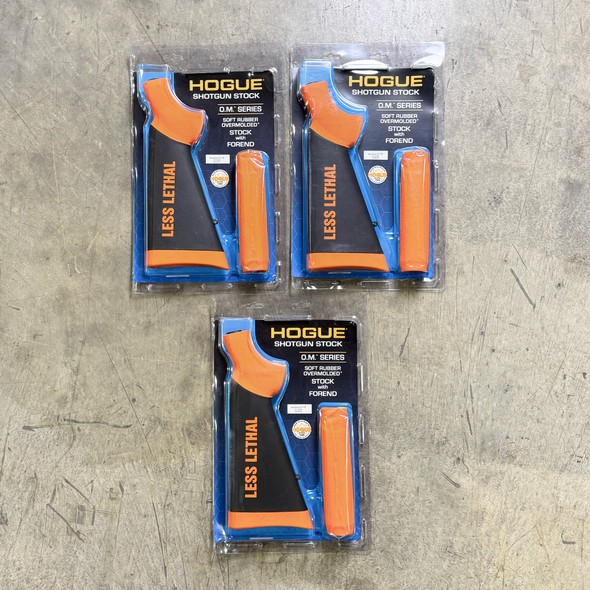 Hogue OverMolded Less Lethal Orange Shotgun Stock & Forend Set for Mossberg 500/590, 12 Gauge, Never Issued, Police Trade