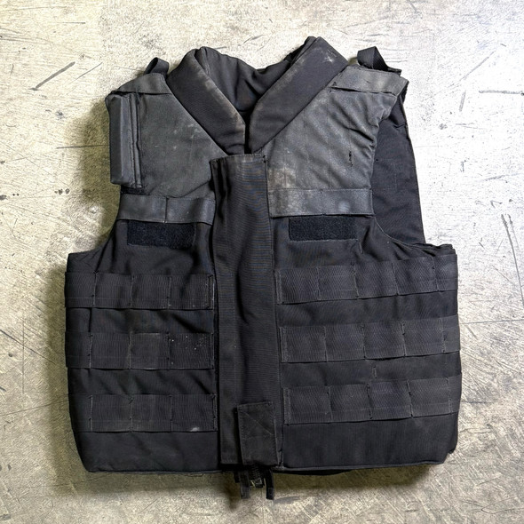 Second Chance Tactical Outer Carrier Vest, Size Large, Black MOLLE, Police Trade