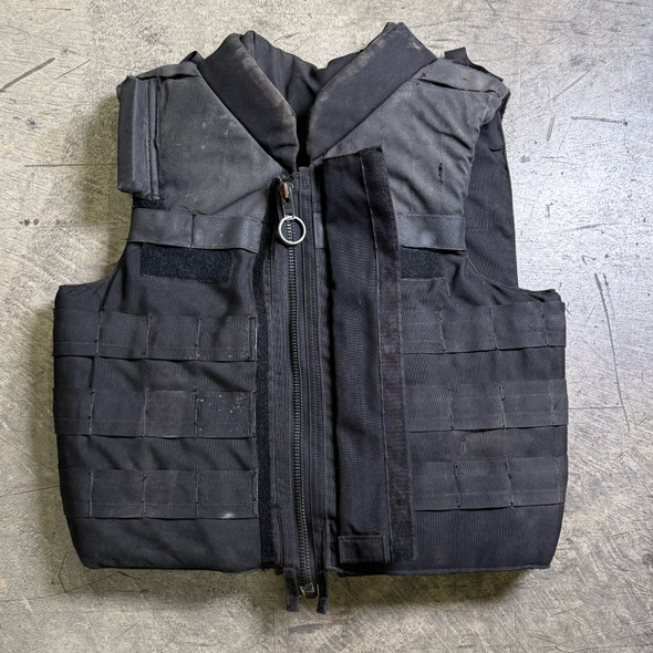 Second Chance Tactical Outer Carrier Vest, Size Large, Black MOLLE, Police Trade