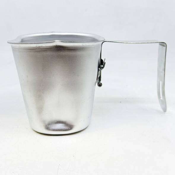 US Military Surplus Aluminum Canteen Cup with Folding Handle, New/Old Stock