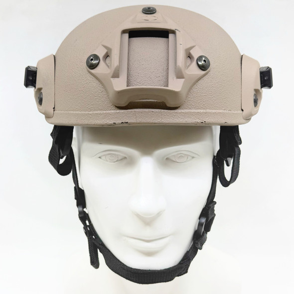 United Shield Sprint IIIA Ballistic Tactical Helmet with NVG Mount & Side Rails, Coyote Tan, Police Trade