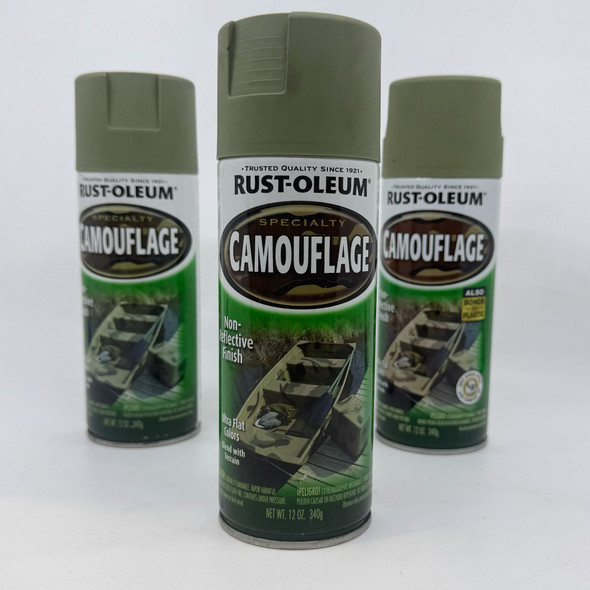 Rust-Oleum Camouflage Spray Paint 12 oz, Ultra Flat Non-Reflective Finish, New/Old Stock