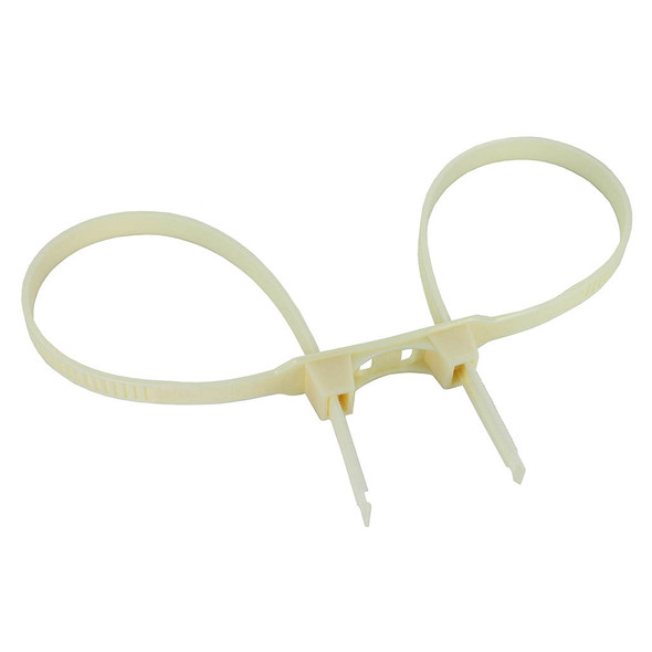 MaxCuff Double Loop Disposable Plastic Restraints – Flex Cuff Zip Tie Handcuffs for Law Enforcement, Security & Emergency Use, 6Pack, New/Old Stock