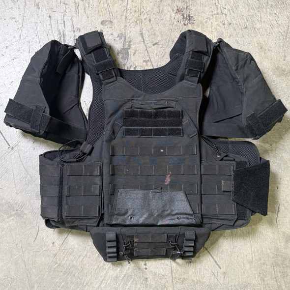 TYR Tactical EPIC V6 Integrated Plate Carrier, Black, Size M/L, Soft Armor Panels, Police Trade