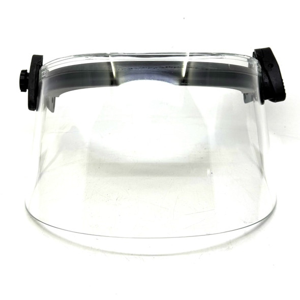 Paulson DK5 Series Tactical Face Shield, Clear Polycarbonate Full-Face Protection with Adjustable Head Strap, Police Trade