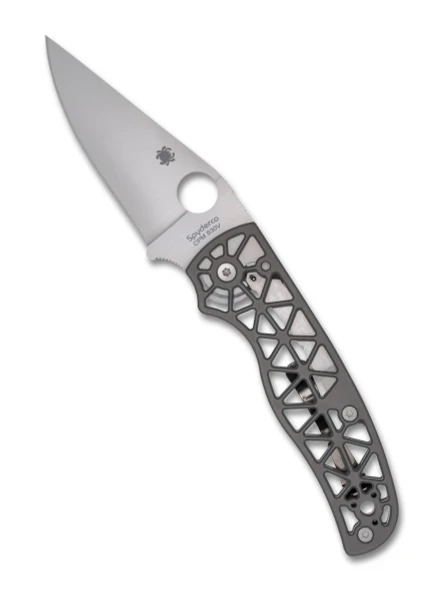Spyderco C266ALP Edgerati Plain Edge Gray Aluminum Knife