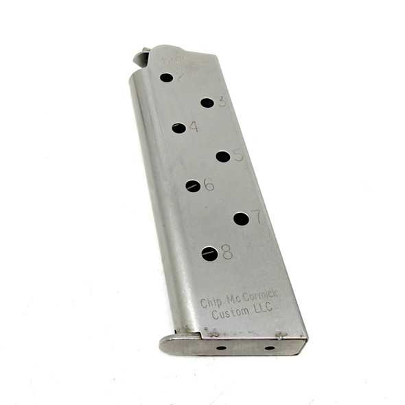 Chip McCormick 1911 .45 ACP 8-Round Magazine, Stainless Steel, Police Trade