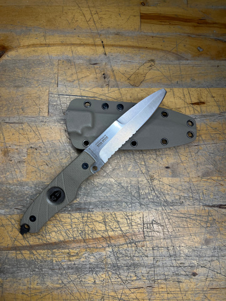 Hoffner Hand Spear EFB Extreme Fighting Knife w/ Holster, FDE, Open Box