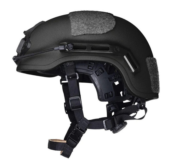 ArmorSource AS-400 Level IIIA High-Cut Ballistic Tactical Helmet, SKYDEX ISOfit Retention System, Matte Black, Large, Police Trade