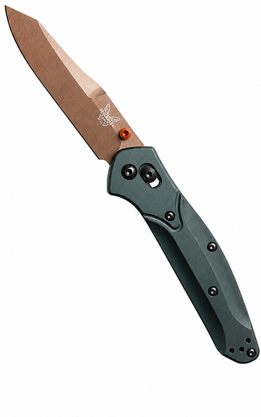 Benchmade 940FE-2601 Osborne AXIS Lock Taiga Green Aluminum Knife