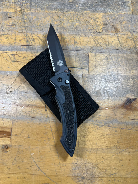 Masters of Defense MOD LTT Tactical Partially Serrated Tanto AUTOMATIC Knife w/ Case, Open Box