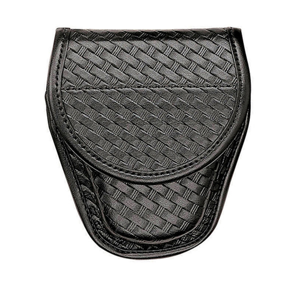 Bianchi AccuMold Elite Covered Handcuff Case, Basketweave, Hidden Snap, Never Issued  Police Trade