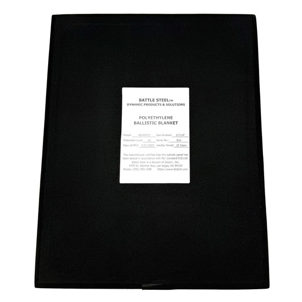 Battle Steel Level III 11" x 14" Ballistic Blanket Panel, New/Old Stock