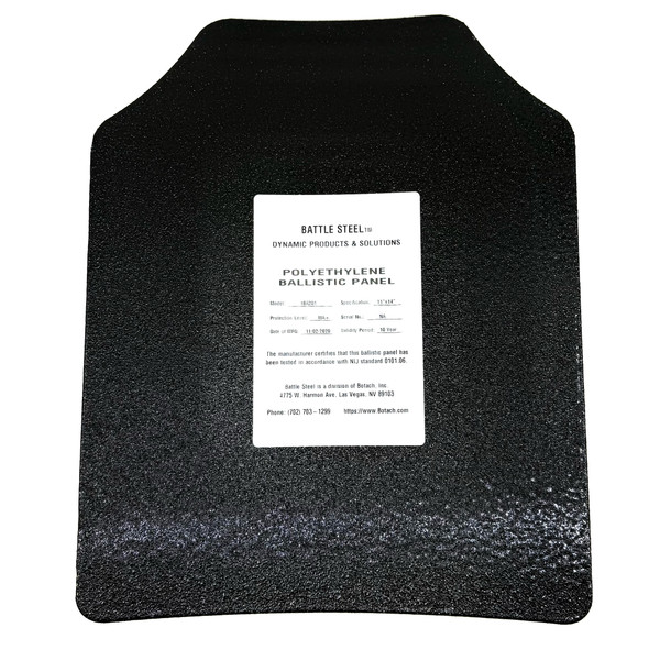 Battle Steel Polyethylene Ballistic Panel, 11" x 14" Level IIIA+ Special Threat, New/Old Stock