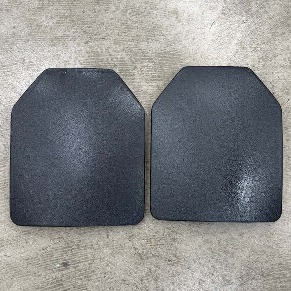 Battle Steel 893-1012 10"x12" Level III+ Shooters Cut Ballistic Plate Set (2 pcs), Police Trade