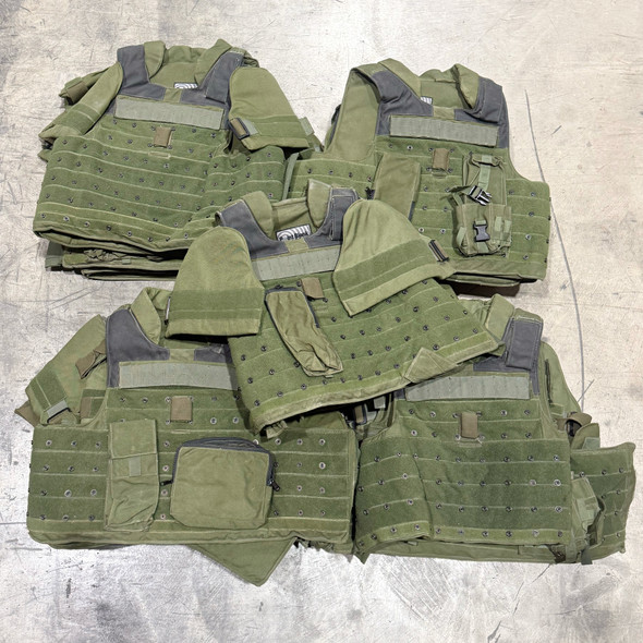 Point Blank HRM Tactical SWAT Vest, OD Green Snap-Grid Carrier w/ Level IIIA Soft Armor, Police Trade