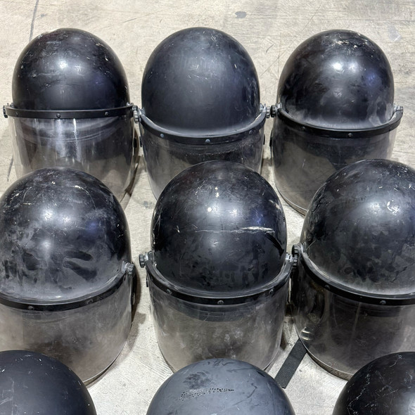 Genuine Law Enforcement Riot Control Helmet w/ Flip-Up Face Shield, Police Trade