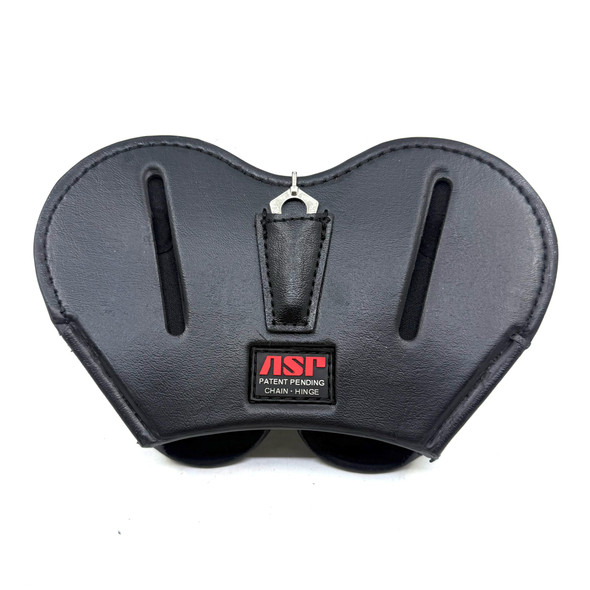 ASP Double Open Top Handcuff Case, Black Leather, Model 56160, New/Old Stock