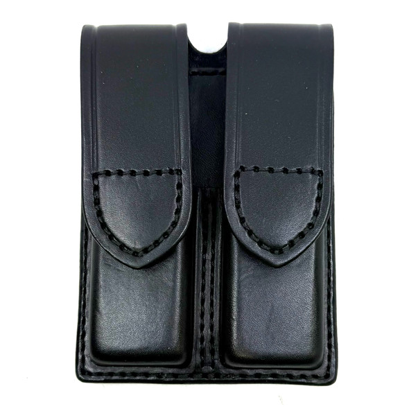 Aker Leather Double Magazine Pouch w/ Hidden Snap, New/Old Stock