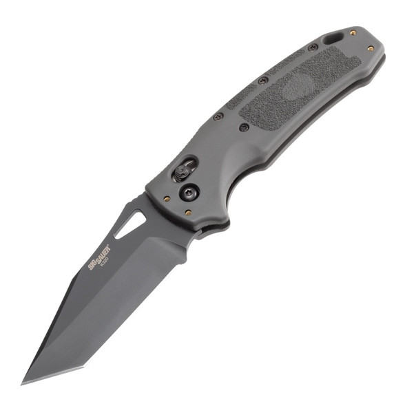 Hogue 36362 SIG K320 Tactical Manual Folding Knife 3.5" Tanto Plain Edge Grey