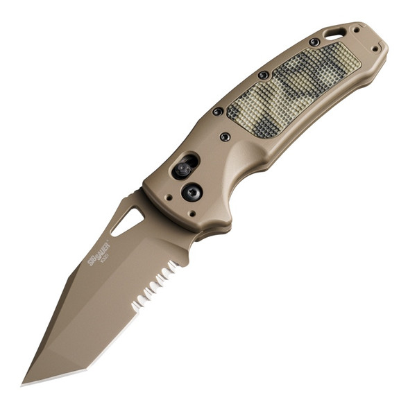 Hogue 36368 SIG K320 Scorpion AXG Manual Folding Knife 3.5" Tanto Partially Serrated