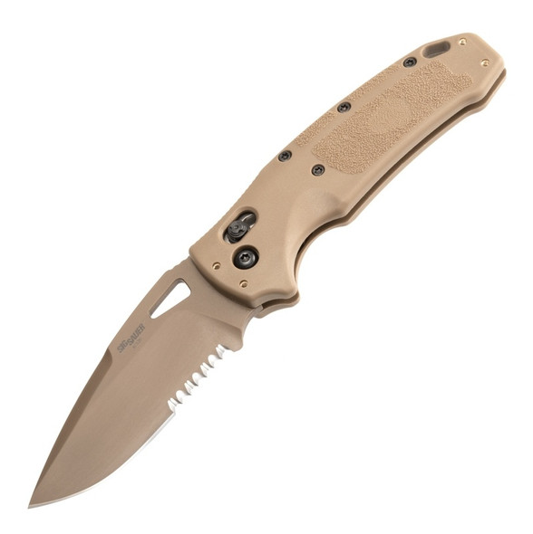 Hogue 36373 SIG K320 M17 & M18 Manual Folding Knife 3.5" Drop Point Partially Serrated